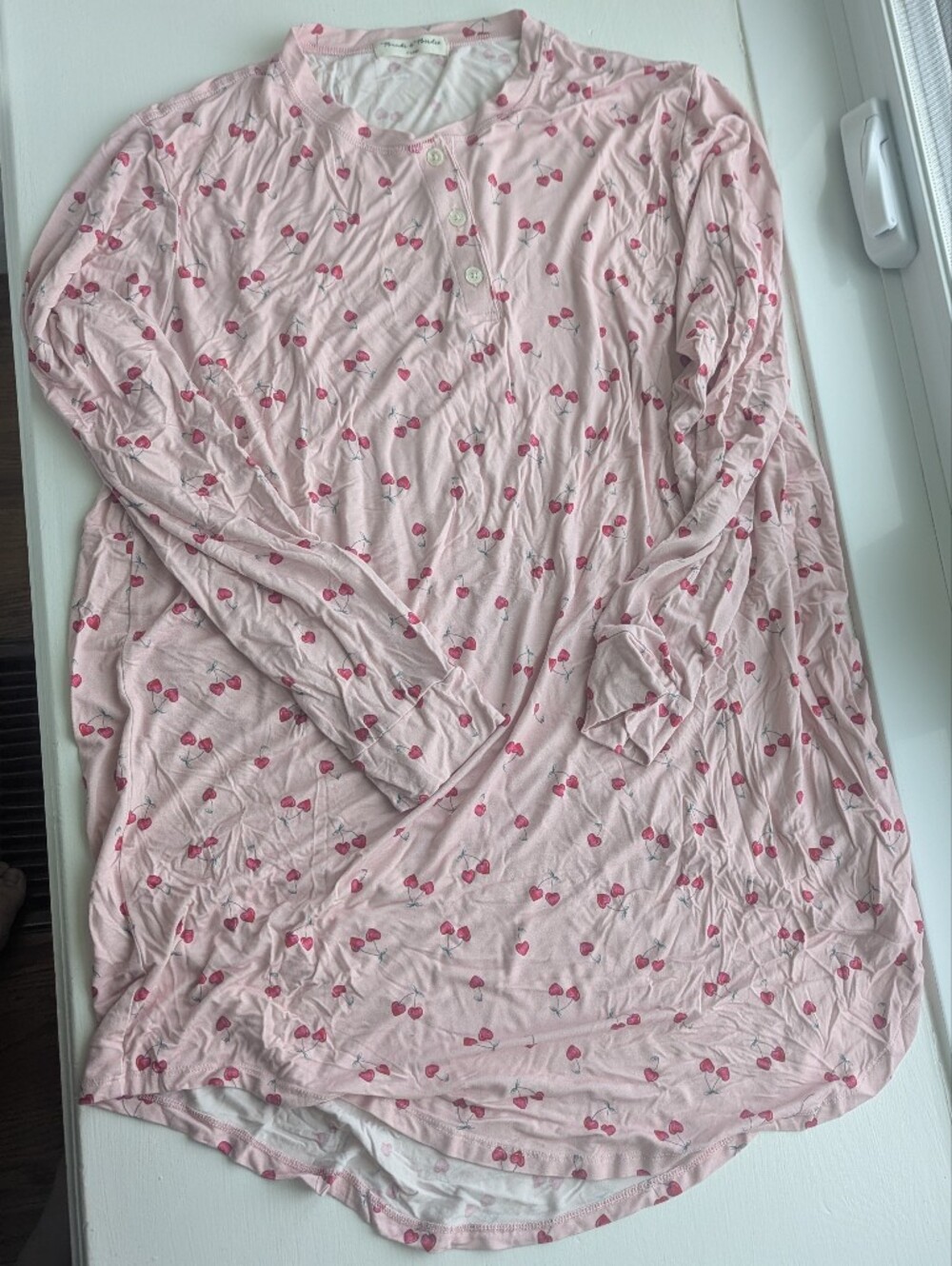 Women’s Cherry-Print Pink  Nightgown